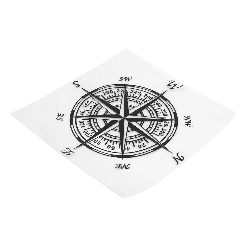 Car Campass Sticker Waterproof Cuttable PVC 20x20cm for Universal Auto Decoration