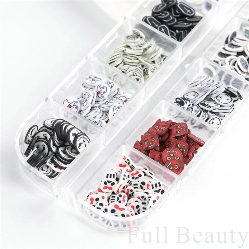 New Halloween nail art accessories ins eyes cross skull pumpkin nail art accessories nail