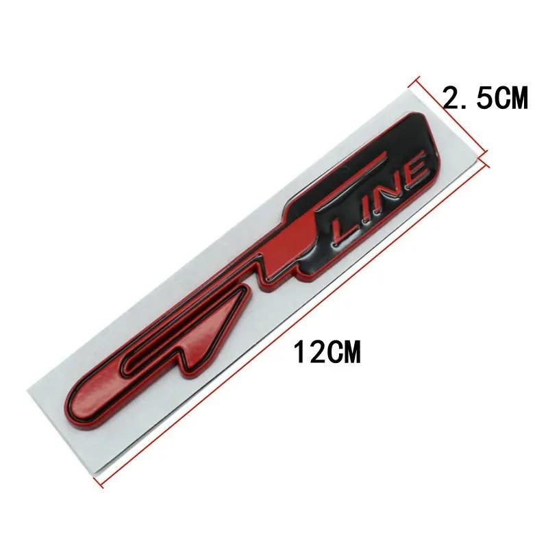 RVGH1 3D Car GT line Design Fender Rear Trunk body Emblem Badge sticker For Kia GTLINE K9 Forte Ceed Cerato RIO K3 K5 Auto Accessories