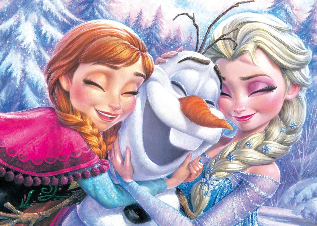 500-piece Jigsaw Puzzle Frozen Anna, Elsa & Olaf (35x49cm)
