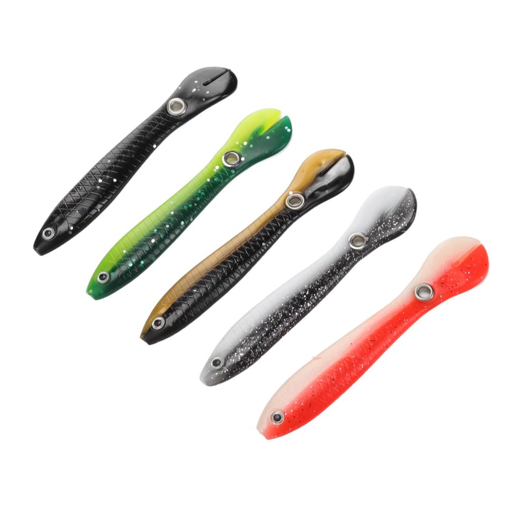5 Pcs Loach Fishing Lure 10cm High Simulation 3D Eyes Soft Flexible Vivid Loach Bait Fishing Lure