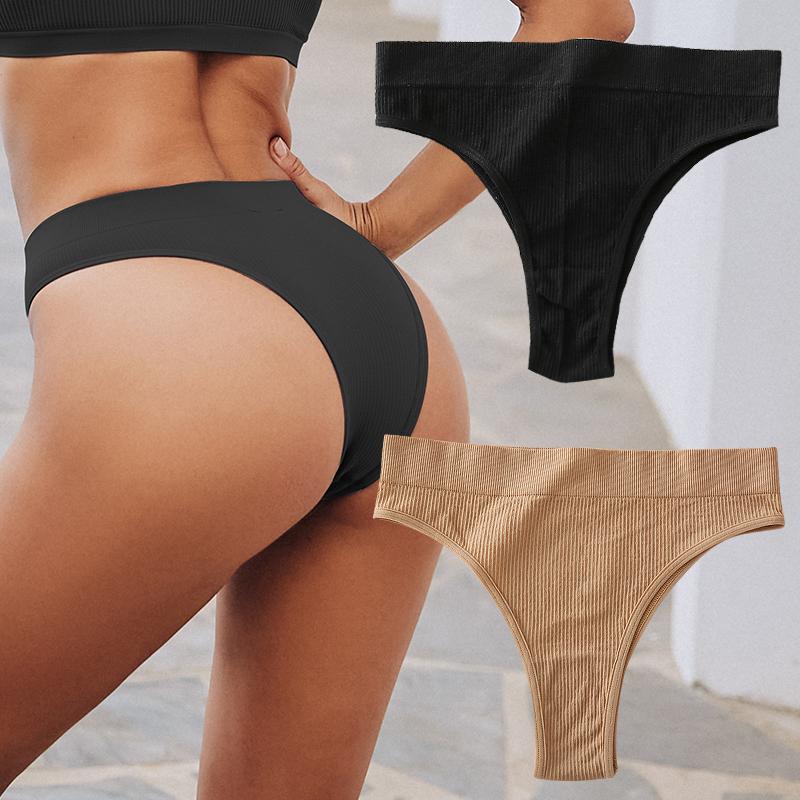 

2 шт./компл. бесшовные трусики женские сексуальные бразильские трусики с низкой талией женские однотонные дышащие нижнее белье женское мягкое интимное белье L-XL&2pcs