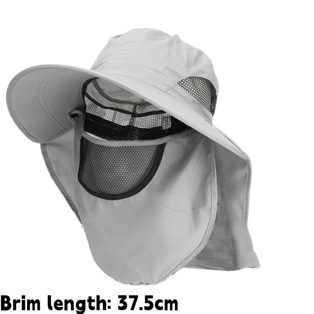 Summer Sun Hats UV Protection Outdoor Hunting Fishing Cap for Men Women Hiking Camping Visor Bucket Hat Neck Flap Fisherman Hat