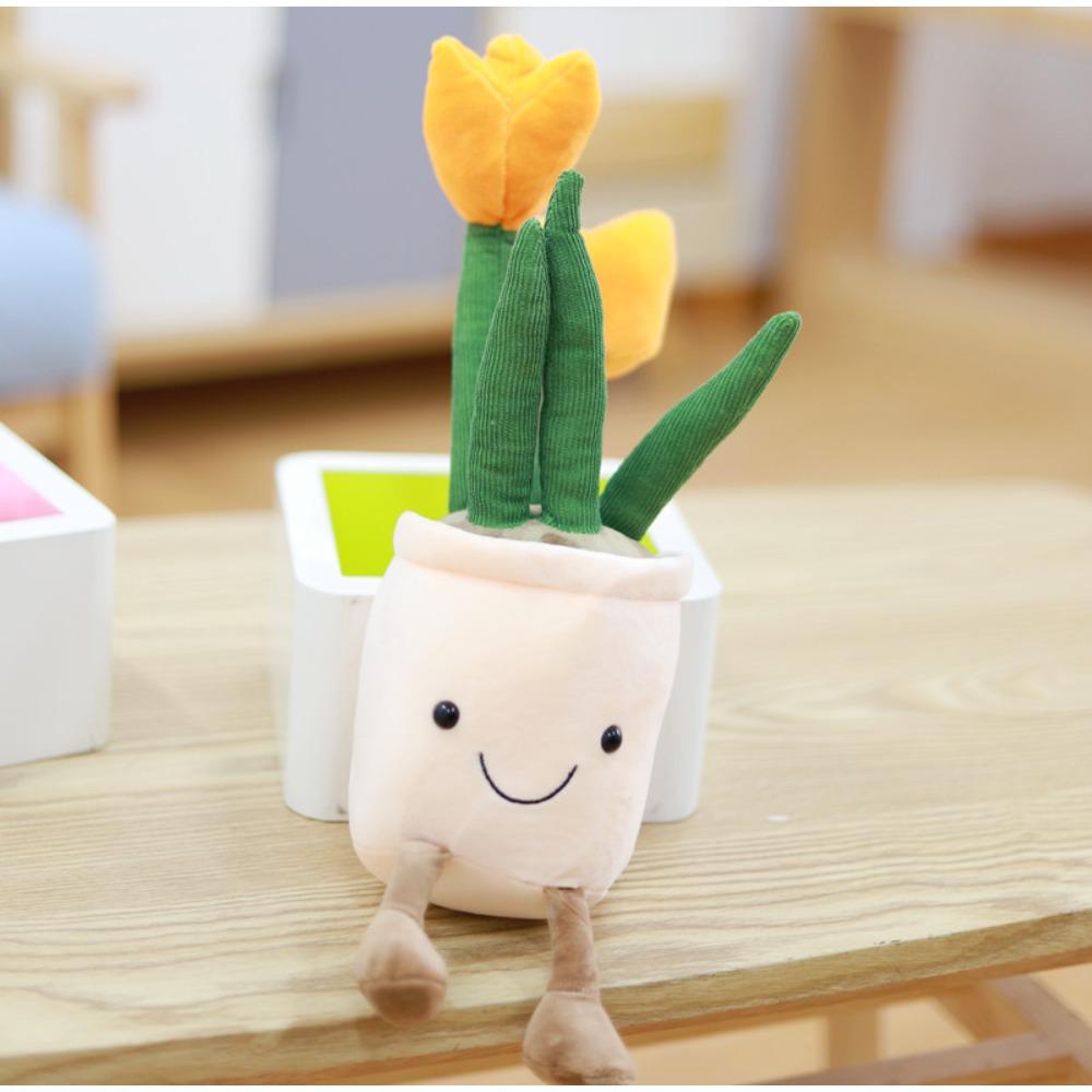 New Plant Doll Simulation Tulip Succulent Potted Plant Home Living Room Decoration Plush Toy