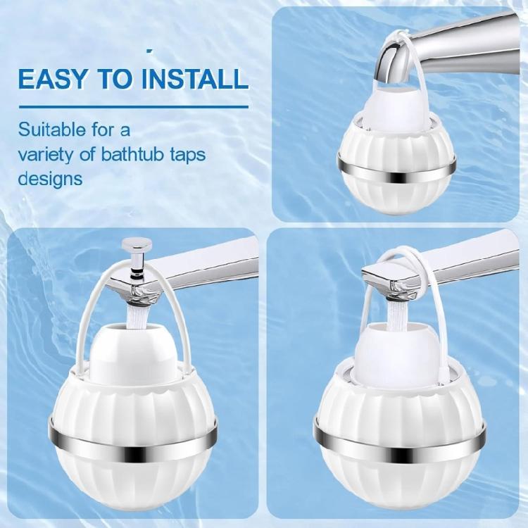 Plastic Bathtub Water Filter Replacement 8-Layer Filtration Portable Shower Tub Filter Hanging Tub Faucet Filter