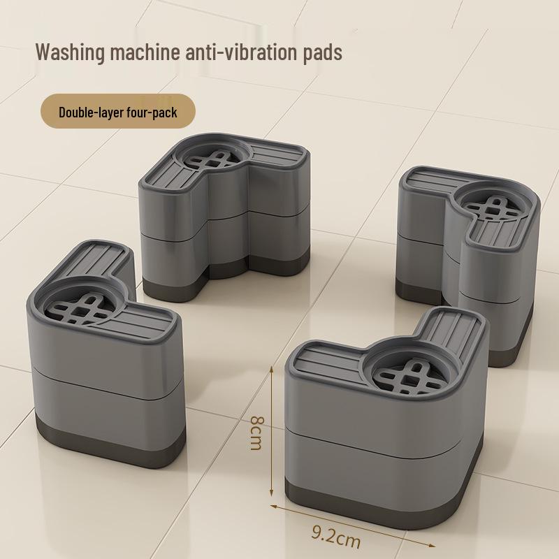 Washing Machine & Refrigerator Anti-Slip Vibration-Reducing Height Stand with Silent Feet