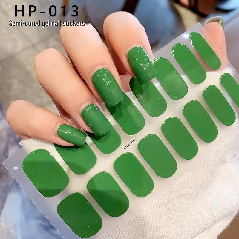 

Second-Gen Waterproof Semi-Cured UV Gel Nail Stickers - Full Cover, Long-Lasting Cream Style