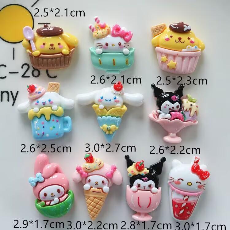 20/200PCS Cute Shiny Dessert Cake DIY Cream Glue Phone Case Hair Clip Accessories Resin Accessories Handmade Materials