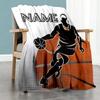 Boys Basketball Personalized Text Blanket Multi-purpose Customizable Blanket Soft Warm Cozy Perfect for Chair Office Chair Livingroom Sofa