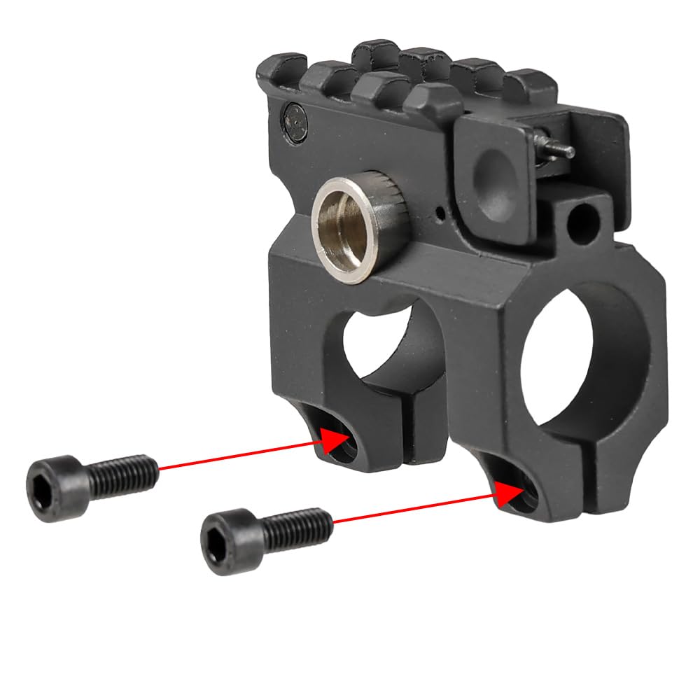 Ryohin Buhin VLTOR VST Sight Tower Gas Block Replica by E&C, Clamp-On Type with QD Sling Mount, Zinc Alloy Construction, Built-in Front Sight