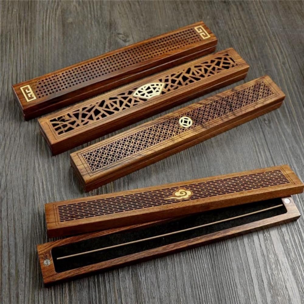 Incense Burner, Incense Holder, Incense Plate, Horizontal Stand, Incense Container, Incense Holder, Striped Rosewood, Buddhist Altar Accessories, Pet