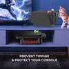 Game Console Horizontal Stand for Switch/OLED Non-slip Heat Dissipation Space Saving Game Console Storage Base with 10 Game Card Organizer Slots