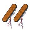 Side Marker Tail Lights Replacement Tail Stop Brake Light 24 LEDs Turn Signal Light Oval Trailer Lights with Reflector