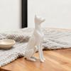 3D Printed Sitting Dog Figurine, Modern Minimalist Dog Statue, Animal Sculpture Decoration for Home Office Desk, Gift for Pet Lovers