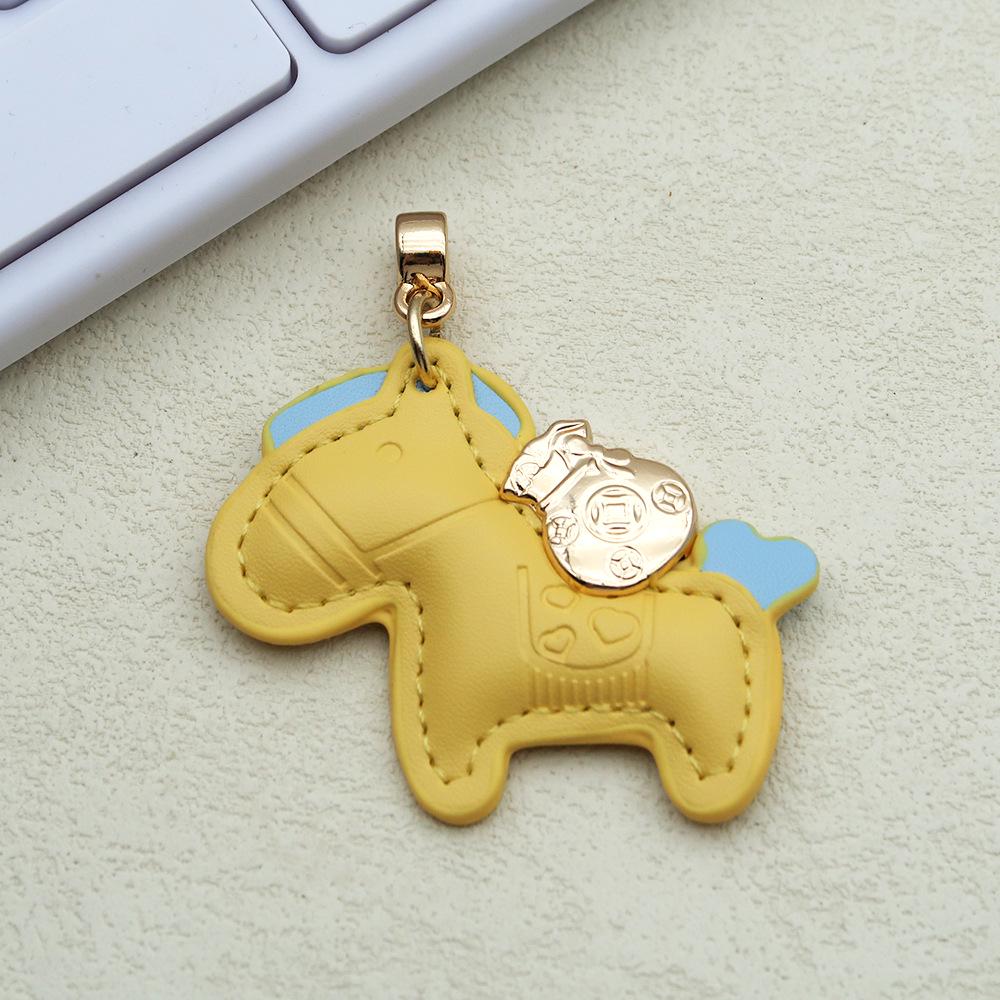 Instant Money Cartoon Pony Pendant Keychain for Couples