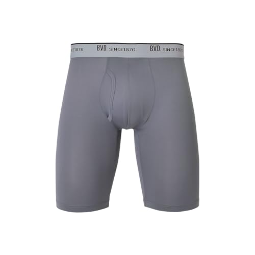 B.V.D. (Bee-Vee-Dee) Boxer Briefs LIGHT FIT BOXER Light Fit Long Boxer Shorts (Front Opening) 3D Front Men's