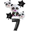 Xiaohongshu Panda Balloon Cute Panda 1-10 Birthday Party Decoration Arrangement Aluminum Film Balloon