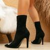 Fashion Eilyken Winter Pointed Toe Woman Ankle Boots Sexy Elegant Crystal Thin High Heels Fashion Zipper Stripper Prom Shoes