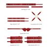 Sex Bondage  Kit Restraints 6PCS Sets Adjustable Handcuffs Ankle Cuff Thigh Cuffs Blindfold Cross Strap Adult SM Games Toys