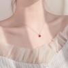 Yilu Has Your Red Garnet Antler Necklace Female Korean Version Simple Collarbone Chain Student Small Fresh Premium