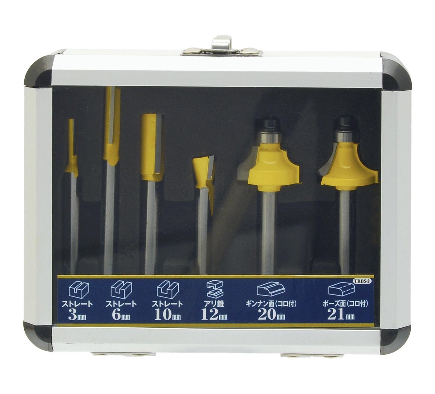 

Takagi EARTH MAN Carbide Trimmer Router Bit Set of 6 TRBS-2