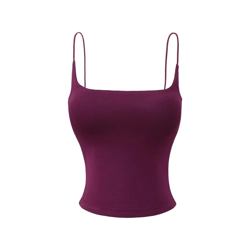 Women's Summer Fashionable Bandeau Camisole: Chest Pads, Open Back, Sexy Tank Top for Inner or Outer Wear