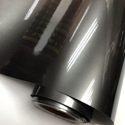 Gloss Metallic Gunmetal Vinyl Wrap Candy Glossy Grey Car Film Sticker With Air Bubble Auto Motorcycle Wrapping Covering Foil