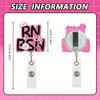 2-Pack Nurse Badge Reels. Retractable ID clips for Registered Nurses & BSNs.