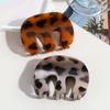 Comfortable Leopard Pattern Hair Claw Strong Barrette For Daily Use Hair Claw Clip For Office Women Everyday Outfit