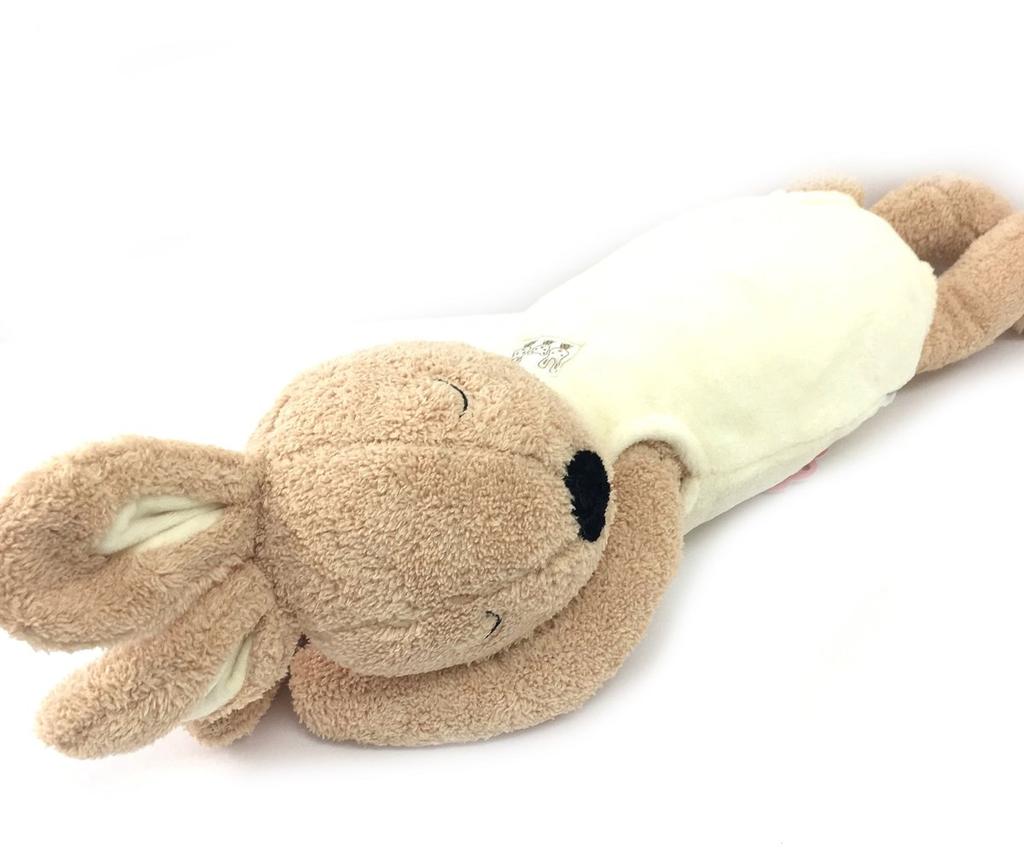 Angelicate Lying Down Rabbit Body Pillow with Large Plush Soothing Color Clothes, Toy, (White)