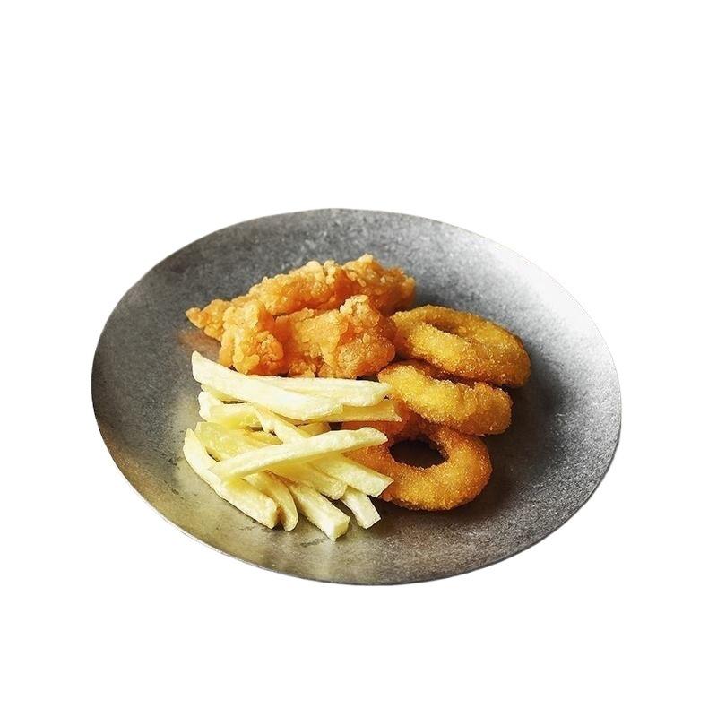 Industrial Retro Stainless Steel Outdoor & Dinner Plates - Creative Tableware for Camping and Desserts