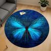 1pc Butterfly Wings Round Chair Mat Area Rug - Non-Slip, Floor Mat for Office, Bedroom, and Indoor Decor C1118107