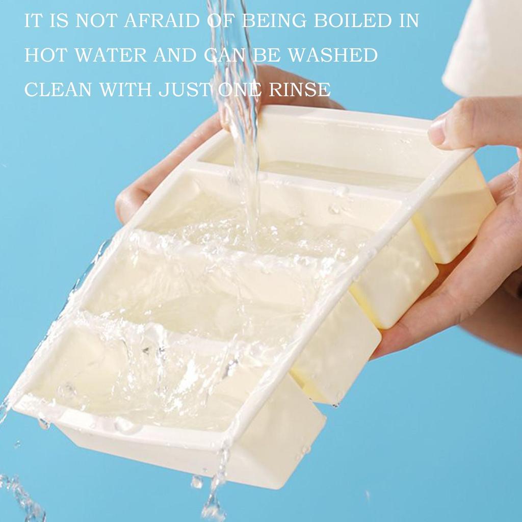 Strip-shap Ice Cubes Trays Silicone Ice Cubes Square Tray Mold Cubes Easy-Release Ice Cubes Molds Refrigerated Food Storage Box