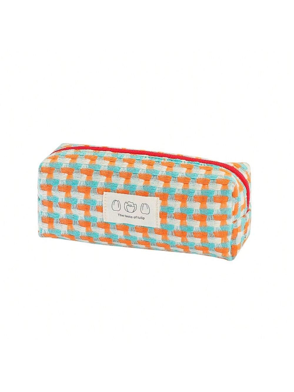 1pc Stationery Bag, Pencil Case, Large Capacity Pencil Case, Handheld Pencil Case, Stationery Box, Cosmetics, Portable Gifts