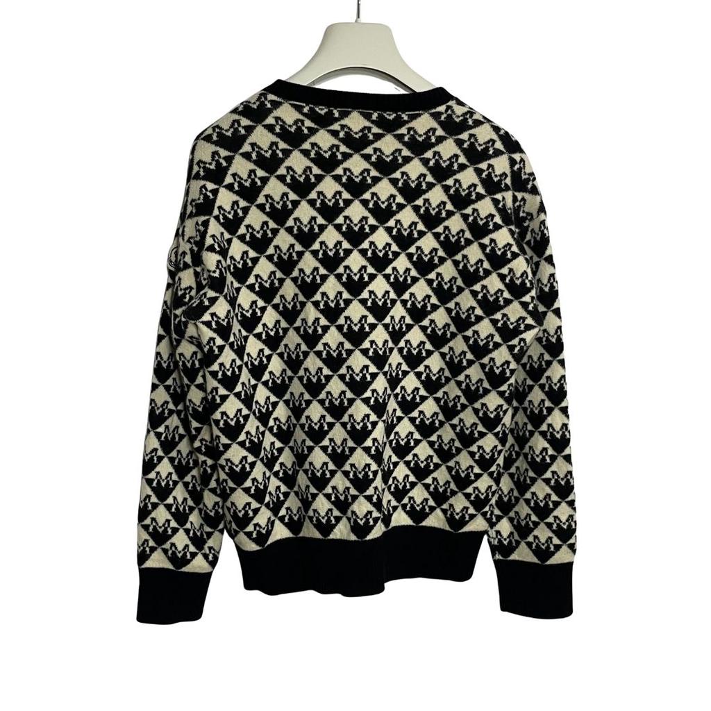 Used MONCLER White X Blackknit Women