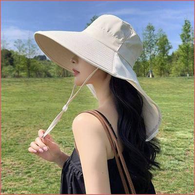 Wide Brim Sun Hat for Women Summer Outdoor Sports Adjustable Chin Strap Large Brim UV Protection Breathable Lightweight Bucket Hat
