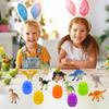 12 Pack Prefilled Easter Eggs with Dinosaur Toys Easter Basket Stuffers Surprise Easter Eggs Party Favors for Kids