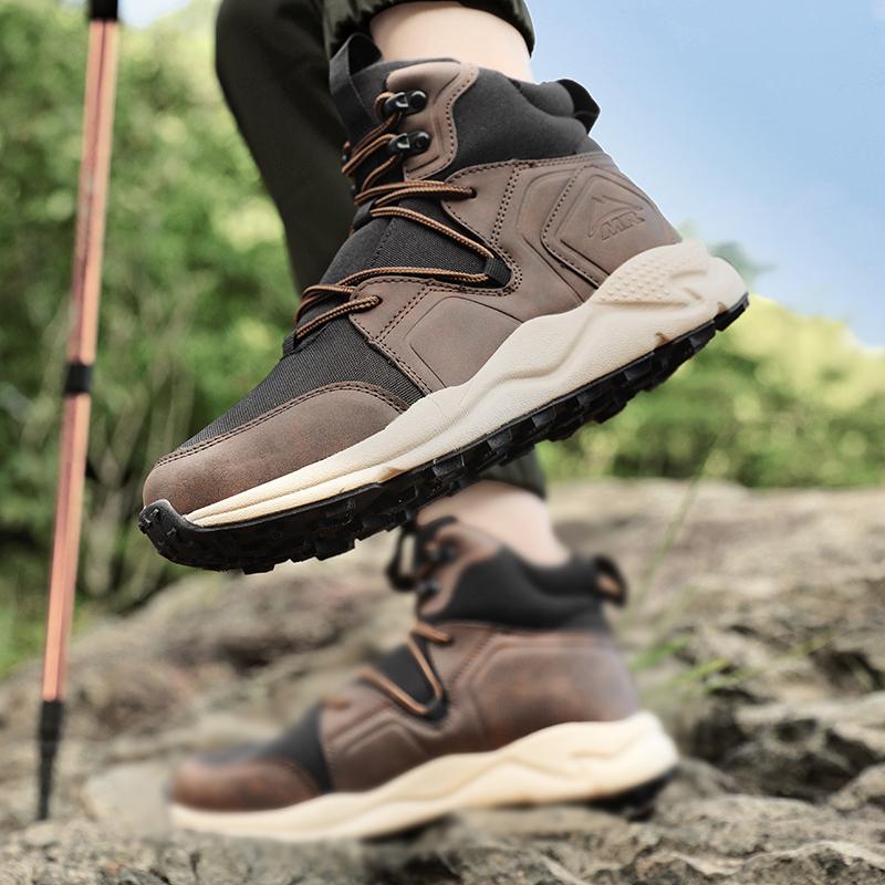 Nieuwe Herfst Sport Schoenen met Dikke Zool - Antislip en Slijtvaste Bergschoenen - Heren Mid-kuit Casual Sportschoenen