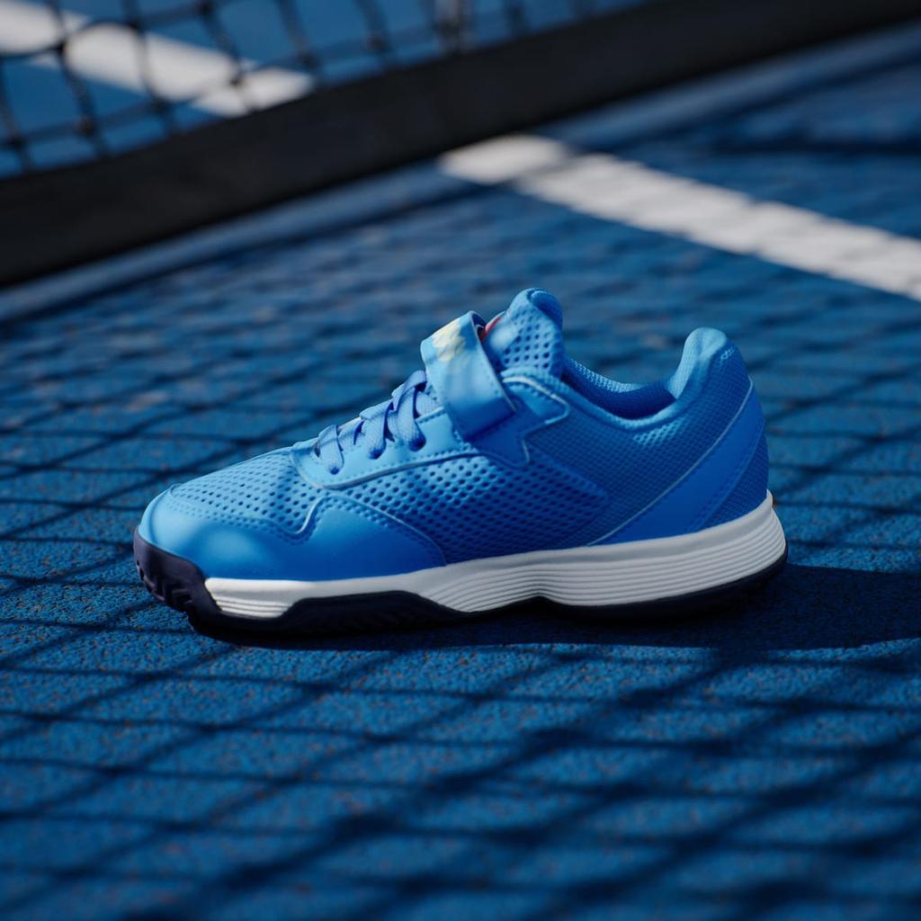 adidas Courtflash Hook-and-Loop Tennis Shoes Kids KK3864 Kids' Performance Sports Shoes Lucid Ray Blue / Cloud White / Dark Blue