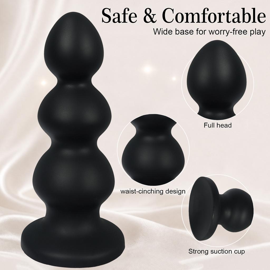 New Huge Big Anal Plug Long Thick Soft Silicone Butt Plug Suction Cup Anal Training Expander Dilator G Spot Clitoris Stimulator Wearable Adult Sex Toy