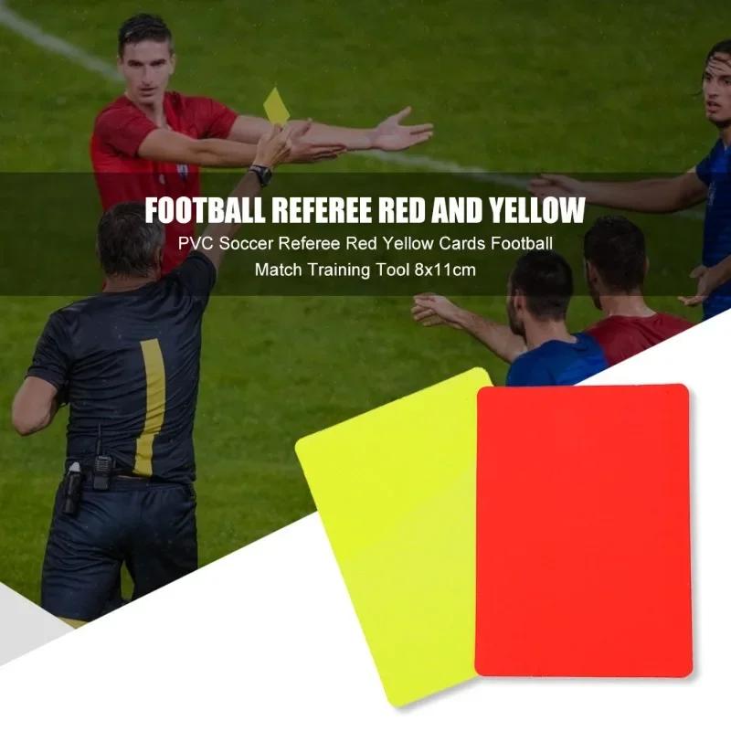 PVC Soccer Referee Cards Red Yellow Football Football Match Training Referee Tool Warning and Ejection Card Football Supplies