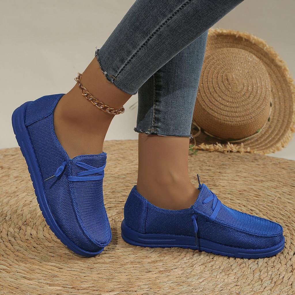 Women's shoes new casual European and American lace-up flat-soled large-size single shoes, one-pedal lazy shoes