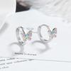 Women's Colorful Zircon Bow Earrings