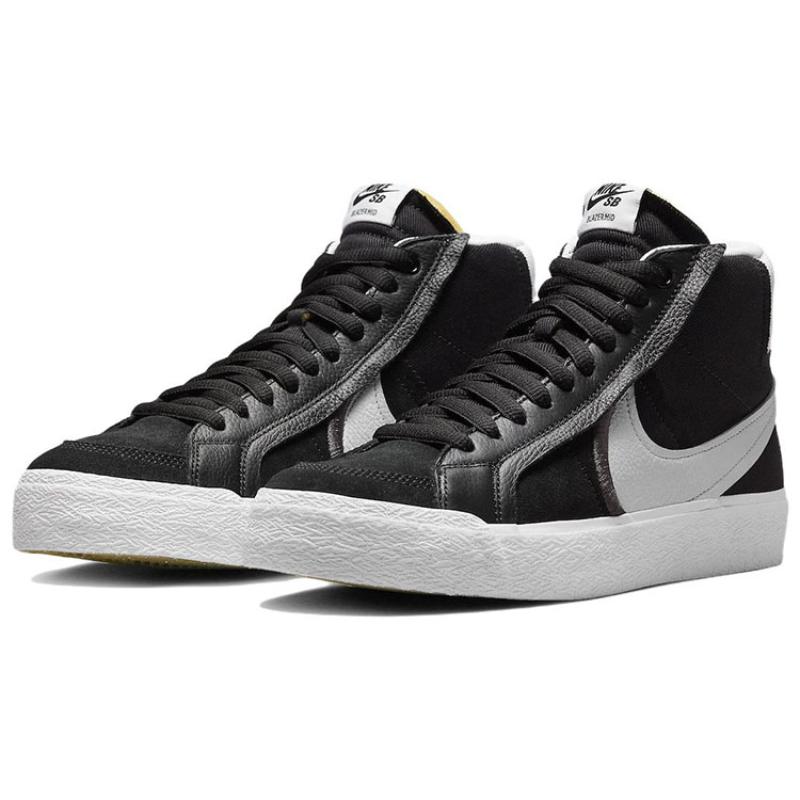 Nike Sb Zoom Blazer Mid Premium Plus Black White  Skateboard Shoes DR9144-001