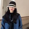 Temperament Knitted Bucket Hat Breathable Woven Fisherman Hat Elegant Sunshade Basin Cap  Summer