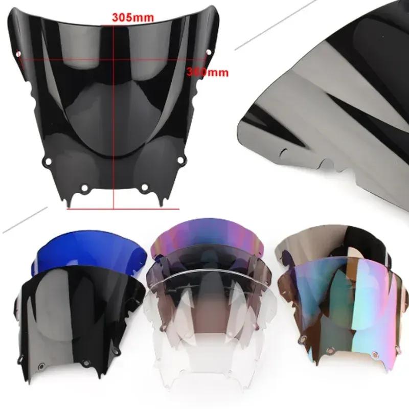 Motorcycle Wind Deflector For Yamaha YZF R6 600 1998 1999 2000 2001 2002 Screen Double Bubble Windshield Protector Windscreen