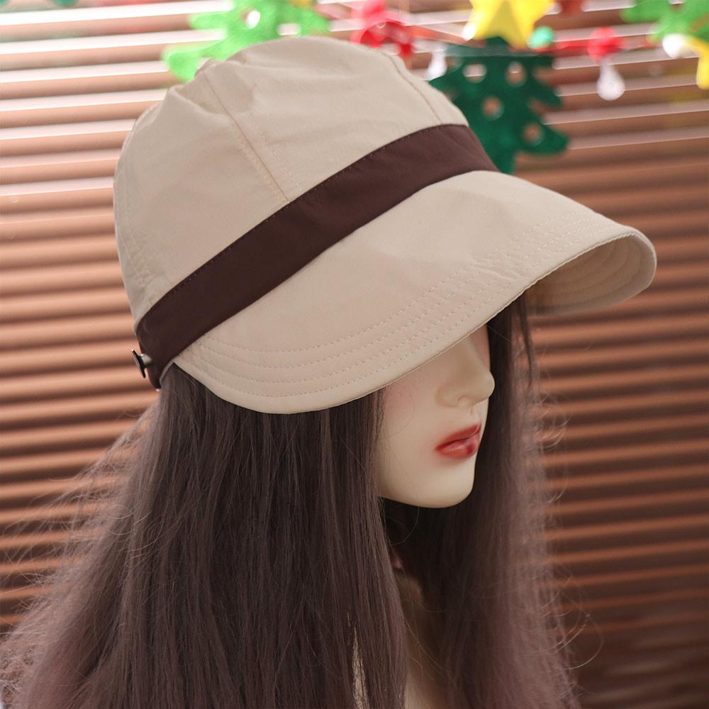 Solid Color Outdoor Beach Hat Casual Duckbill Hat Fisherman Hat Sun Protection Cap Travel