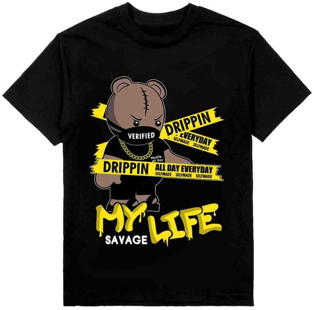 

Drippin My Life Savage Mens Heavyweight Print On Shaka Wear Tee Unisex T-Shirt XL