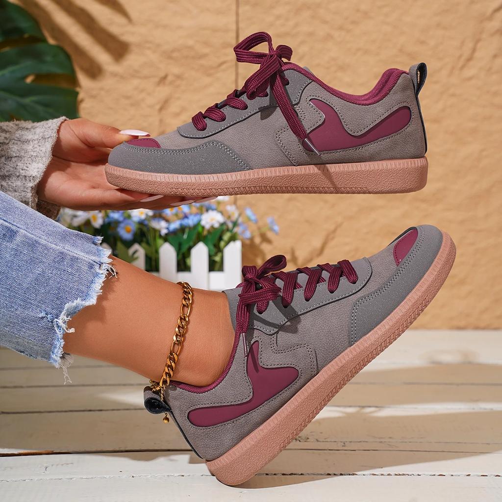 2026 New Ladies Grey Sneakers Soft-soled Comfortable Shoes Women Leisure Joker Walking Shoes