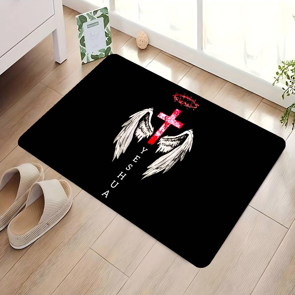 1 Piece Christian Jesus Bathroom Mat Kids Room Bedroom Decoration Balcony Anti-Slip Doormat Living Room Welcome Rug